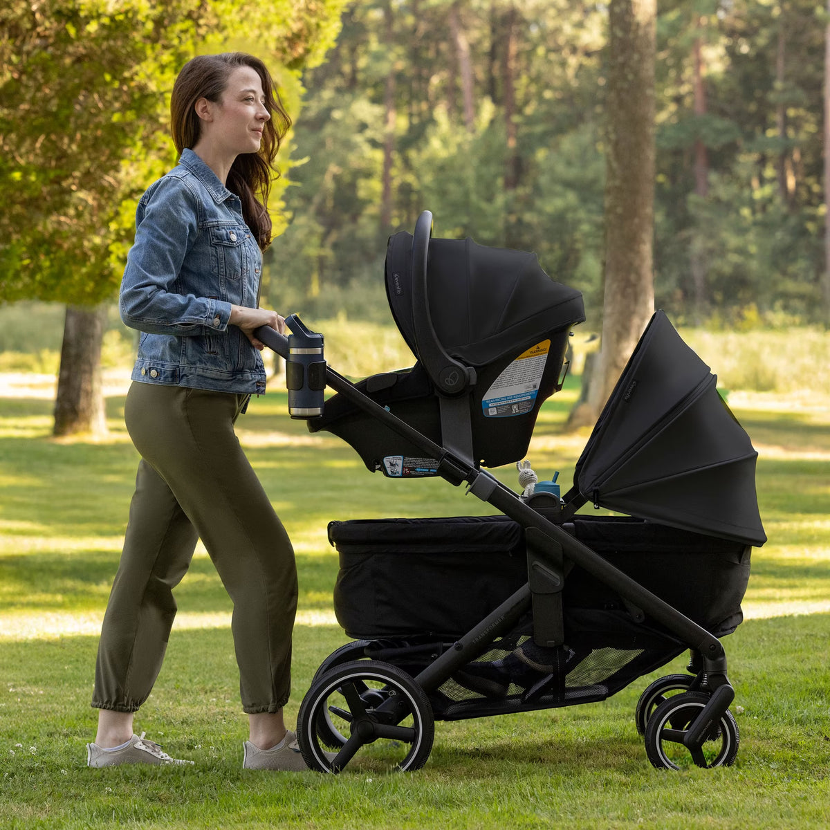 Evenflo Transformer Stroller-Wagon Travel System (core) - Pitch Black - Online Exclusive