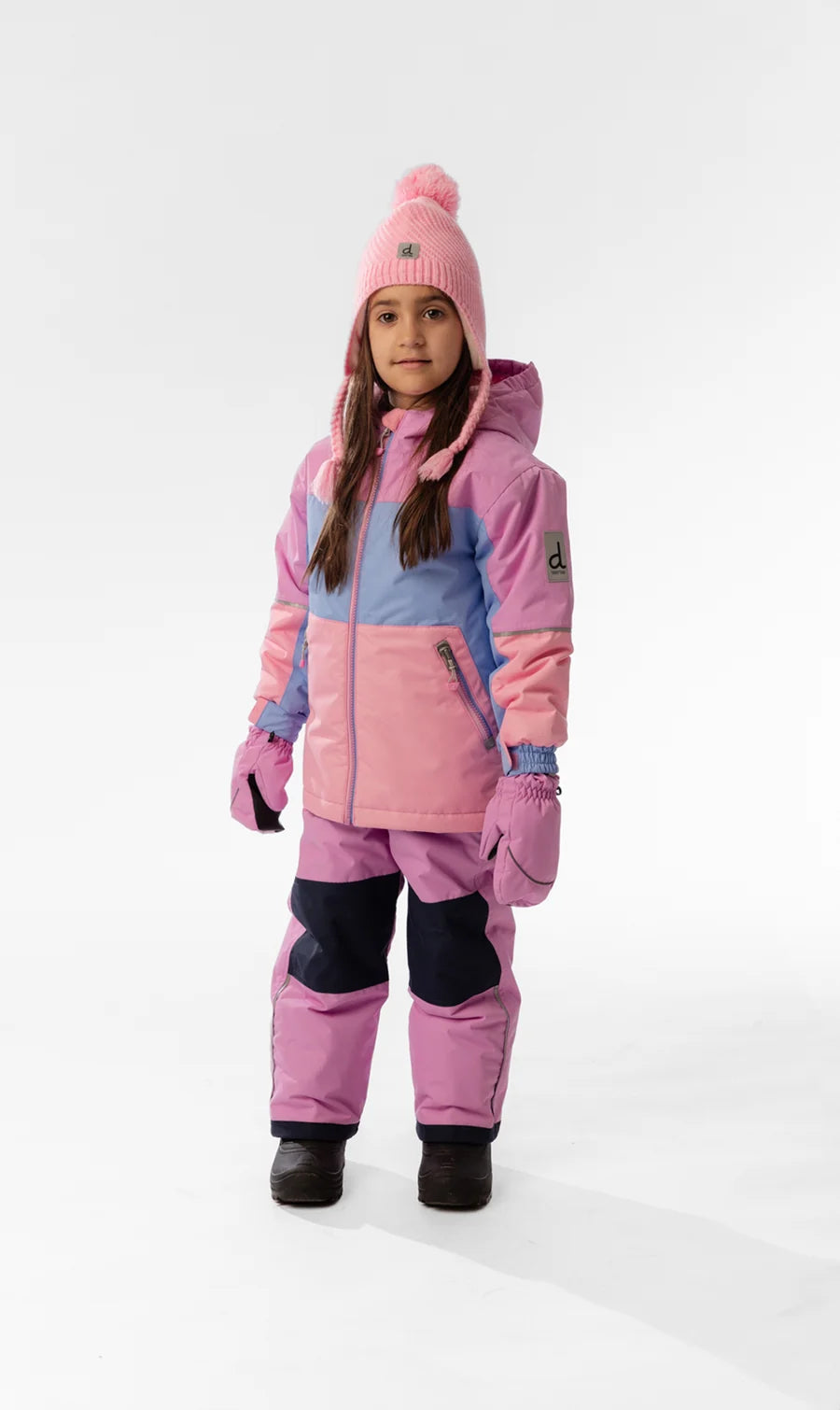 Deux Par Deux Light Weight Two Piece Chill Snowsuit Pink Blue And Mauve - Online Exclusive