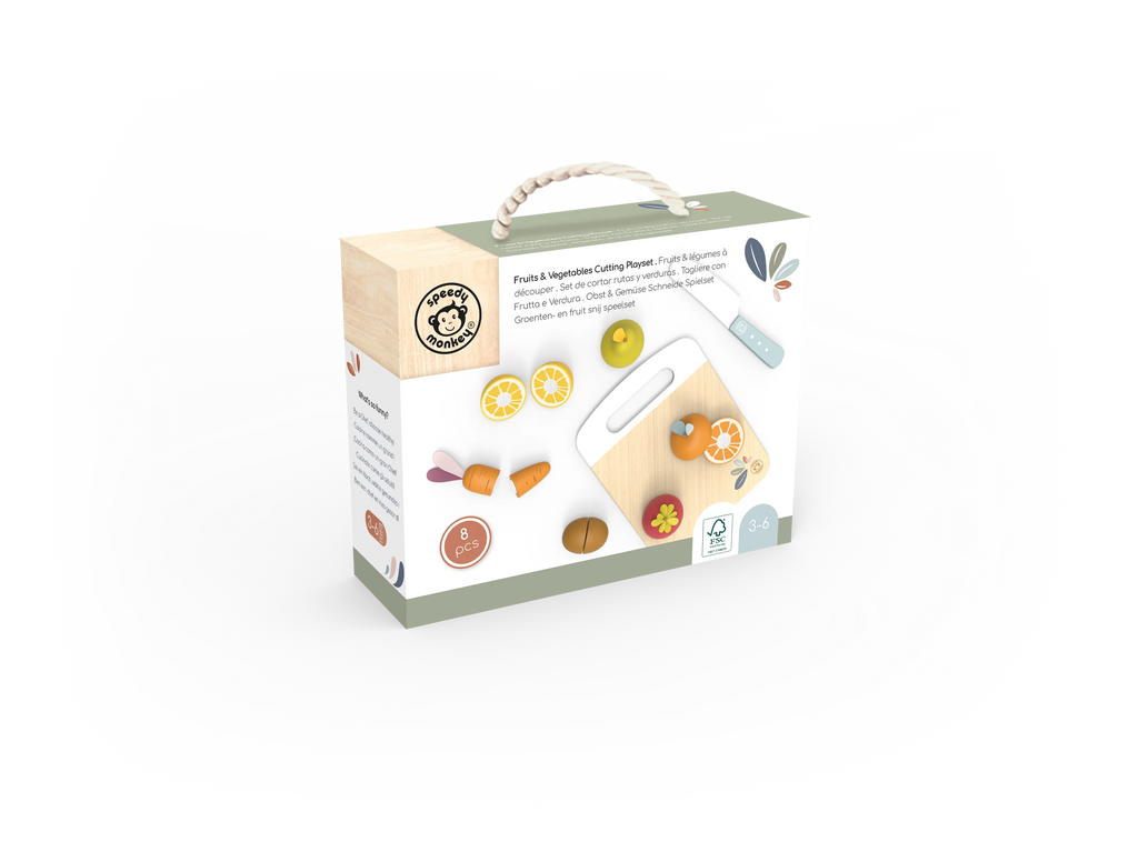 Speedy Monkey Fruits and Vegetables Cutting Playset