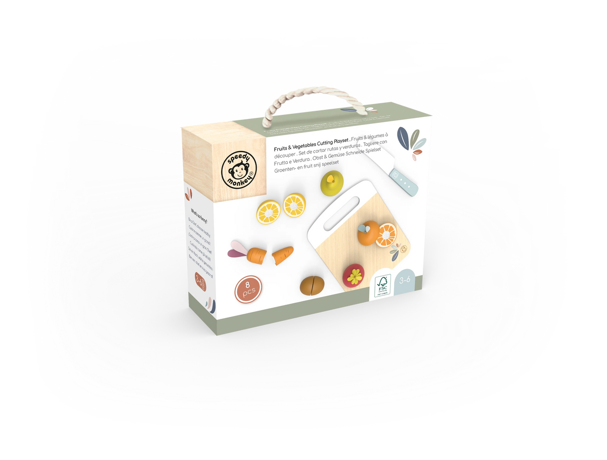 Speedy Monkey Fruits and Vegetables Cutting Playset