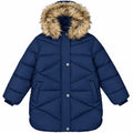 Deux Par Deux Long Winter Puffer Coat Dark Blue - Online Exclusive