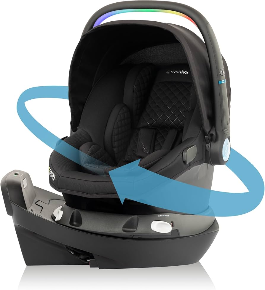 Evenflo Shyft Intuiti TS w/Revolve LiteMax NXT & Sensory Soothe - Jasper Black (Gold) - Online Exclusive