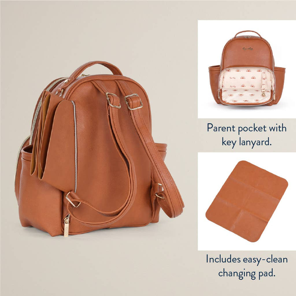 Itzy Ritzy Cognac Itzy Mini Diaper Bag Backpack