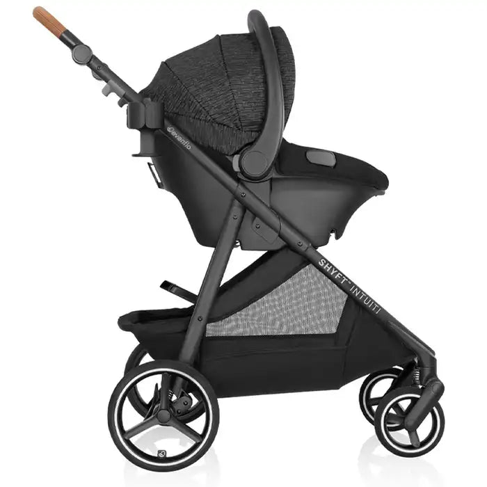 Evenflo Shyft Intuiti Travel System featuring Revolve180 LiteMax NXT with SensorySoothe - Black Shale - Online Exclusive