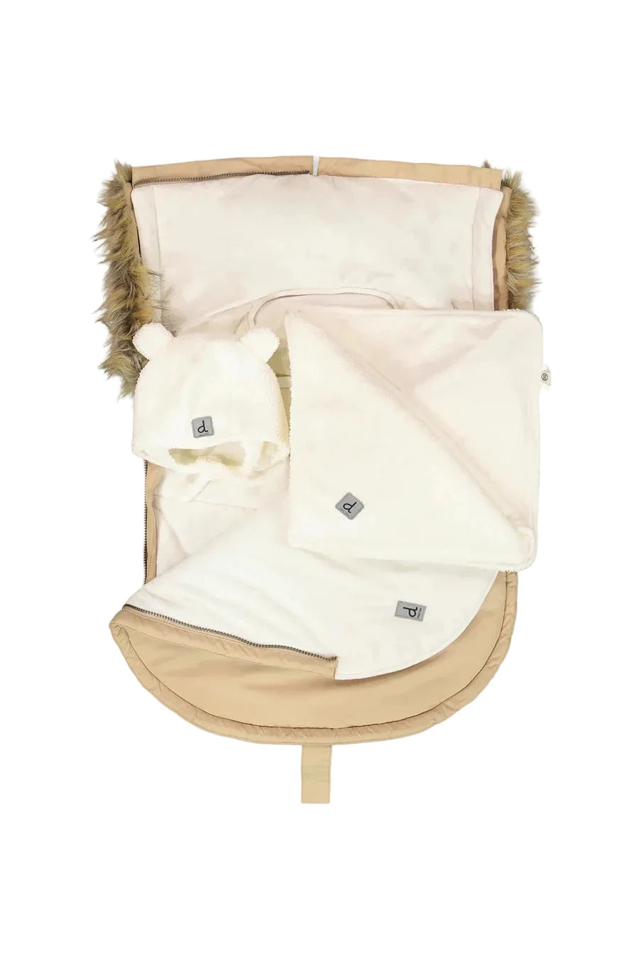 Deux Par Deux Bunting Bag For Car Seats & Strollers Beige - Online Exclusive