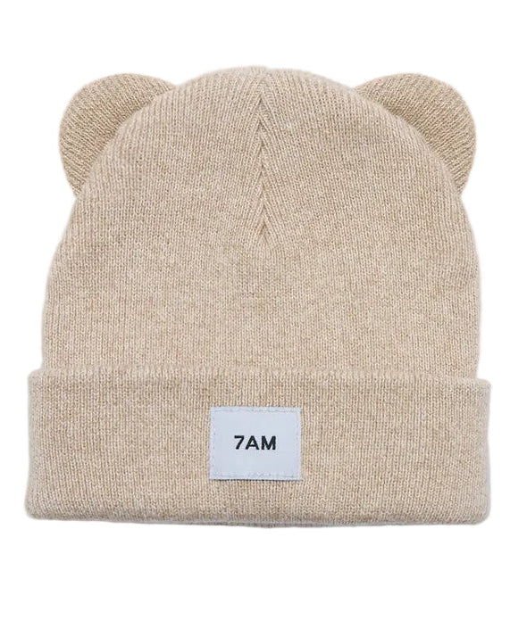 7AM Almond BEAR BEANIE • HEATHER - Online Exclusive