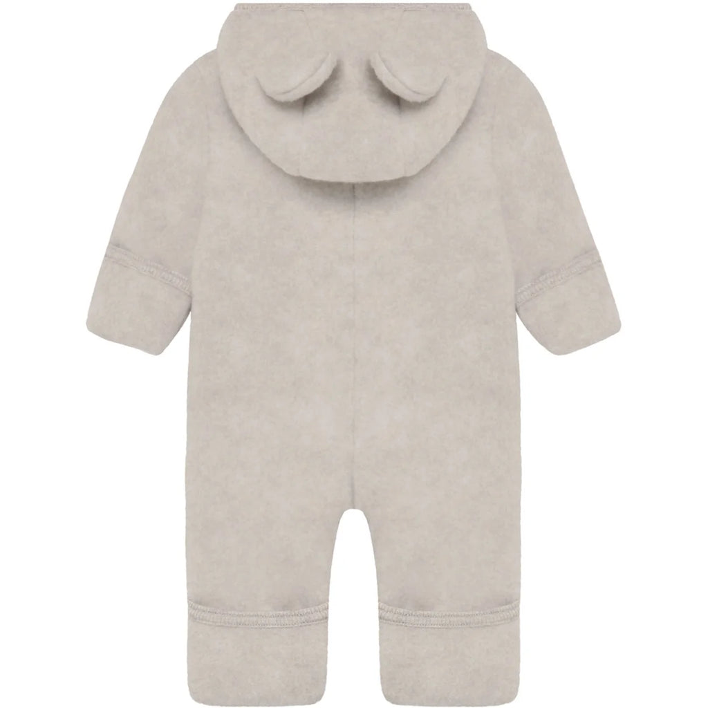 Huttelihut Camel Melange Pram Suit Ears Cotton Fleece