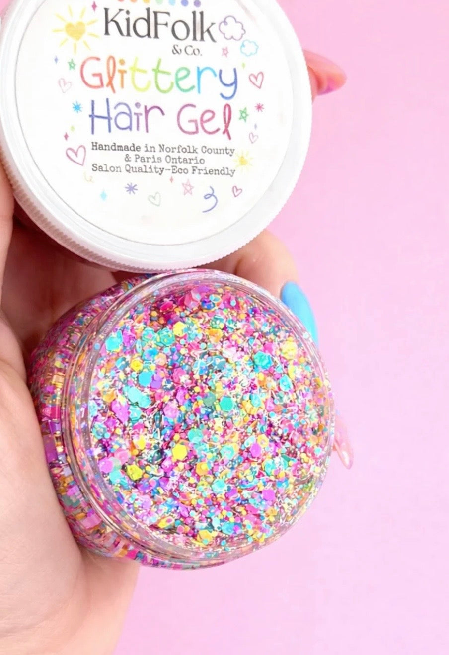KIDFOLK & CO GLITTERY HAIR GEL RAINBOW HOUR