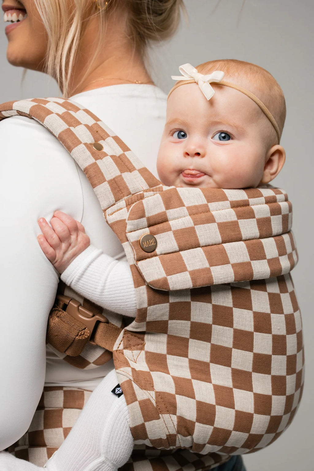 Preorder MABE Monarch Baby Carrier - Mocha Check