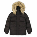 Deux Par Deux Winter Black Jacket with Faux Fur Hood - Online Exclusive
