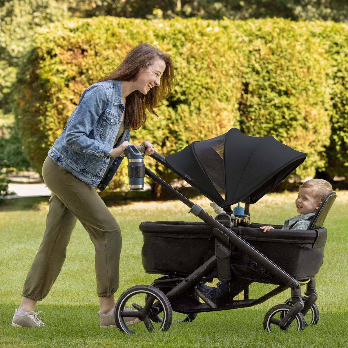 Evenflo Transformer Stroller-Wagon Travel System (core) - Pitch Black - Online Exclusive