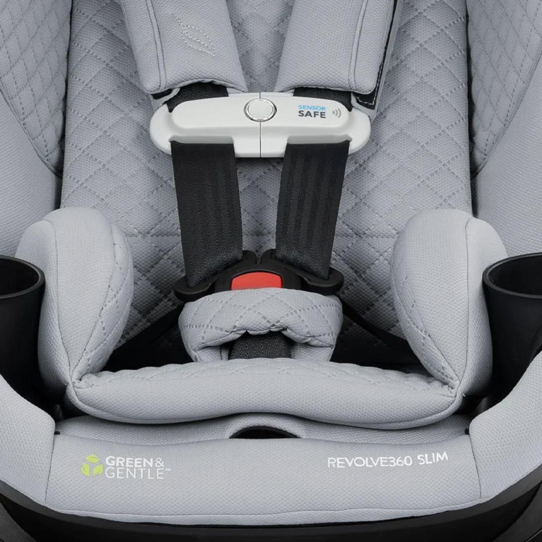 Evenflo GOLD Revolve360 Slim 2-In-1 Rotational Convertible Car Seat w/Sensorsafe- Green & Gentle -QUARTZ