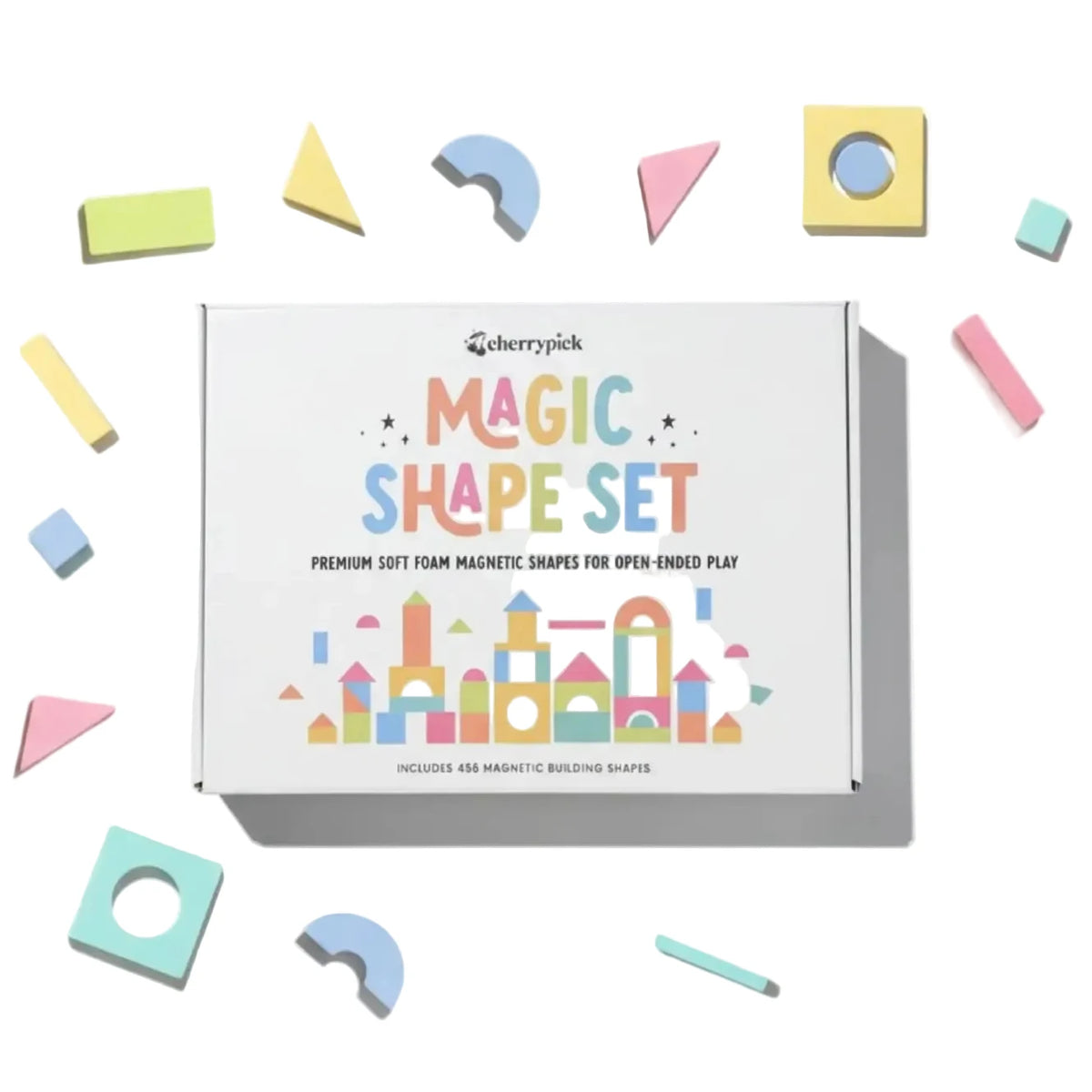 Cherrypick - Magic Shape Set - Soft Foam Magnetic Shapes for Building and Play