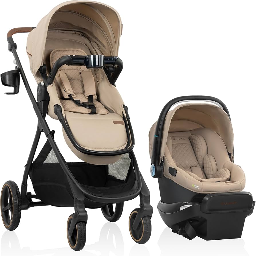 Evenflo Shyft Intuiti TS w/Revolve LiteMax NXT & Sensory Soothe -Travertine (Gold) - Online Exclusive