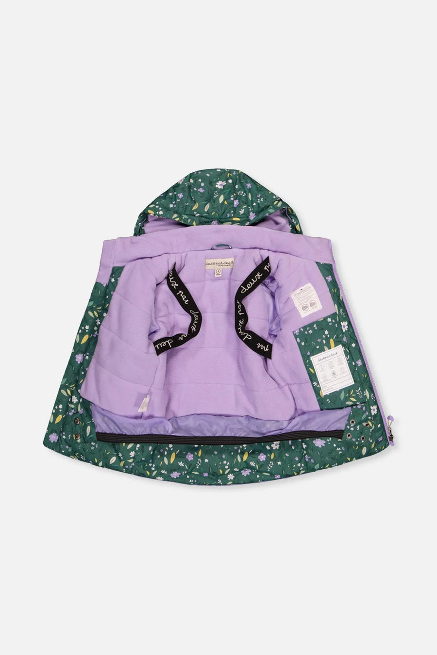 Deux Par Deux Two Piece Play Snowsuit Green Mini Flower Print - Online Exclusive