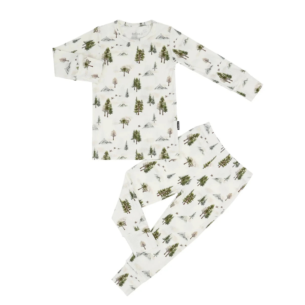 Belan J Misty Forest Ribbed Long Sleeve PJ Set