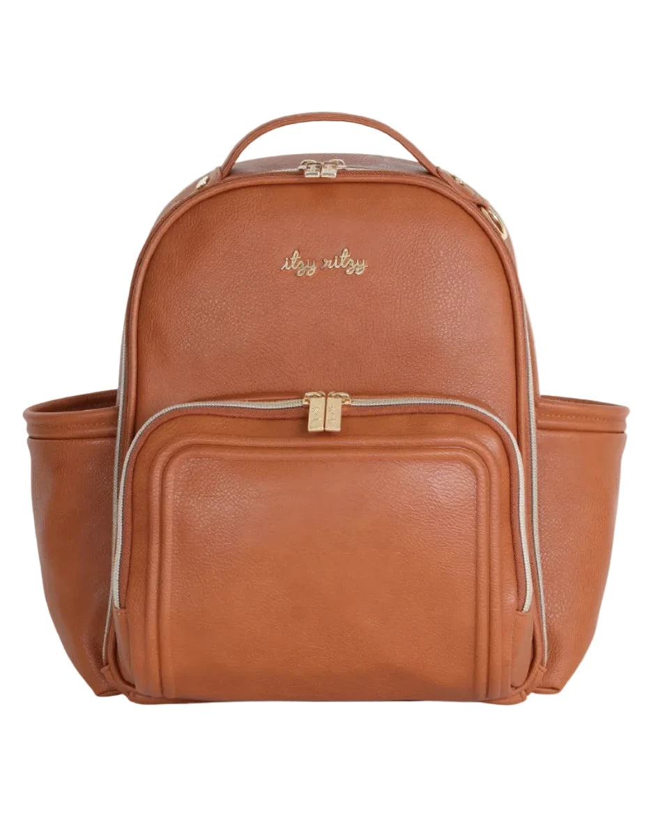 Itzy Ritzy Cognac Itzy Mini Diaper Bag Backpack