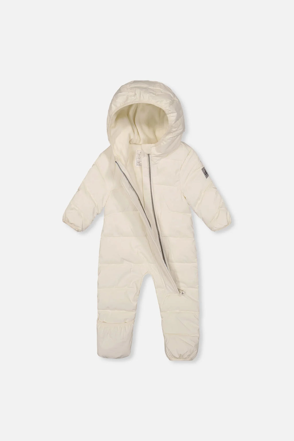 Deux Par Deux Off-White Baby Cloud One Piece Snowsuit Adapted For Car Seats - Online Exclusive