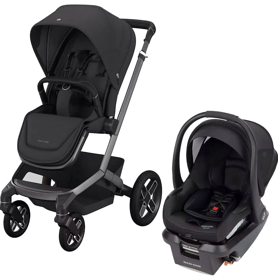 Fame Stroller & Mico Luxe+ Car Seat Travel System - Twillic Black - Online Exclusive