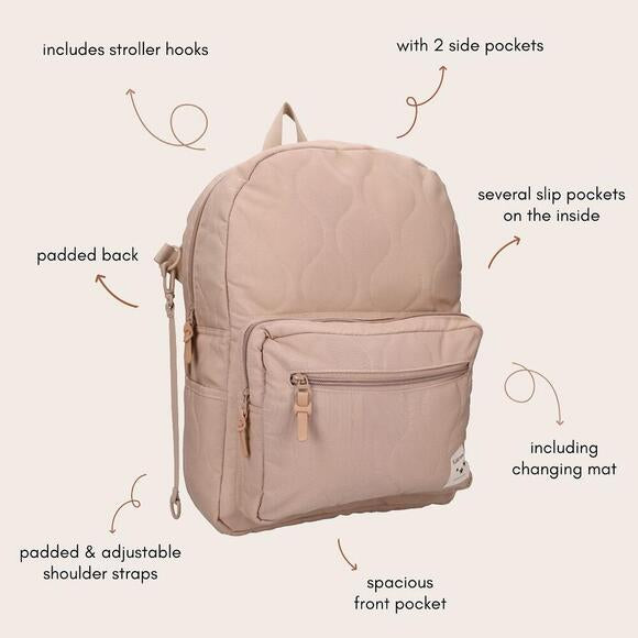 Kidzroom Diaper Backpack Desire Beige
