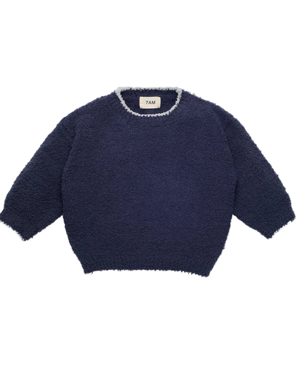 7AM Navy BOXY SWEATER • FUZZY - Online Exclusive