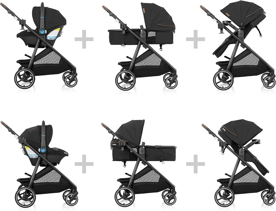 Evenflo Shyft Intuiti TS w/Revolve LiteMax NXT & Sensory Soothe - Jasper Black (Gold) - Online Exclusive