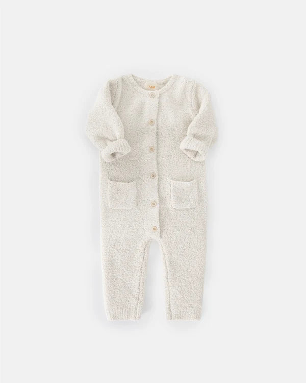7AM Ecru Jumpsuit Fuzzy