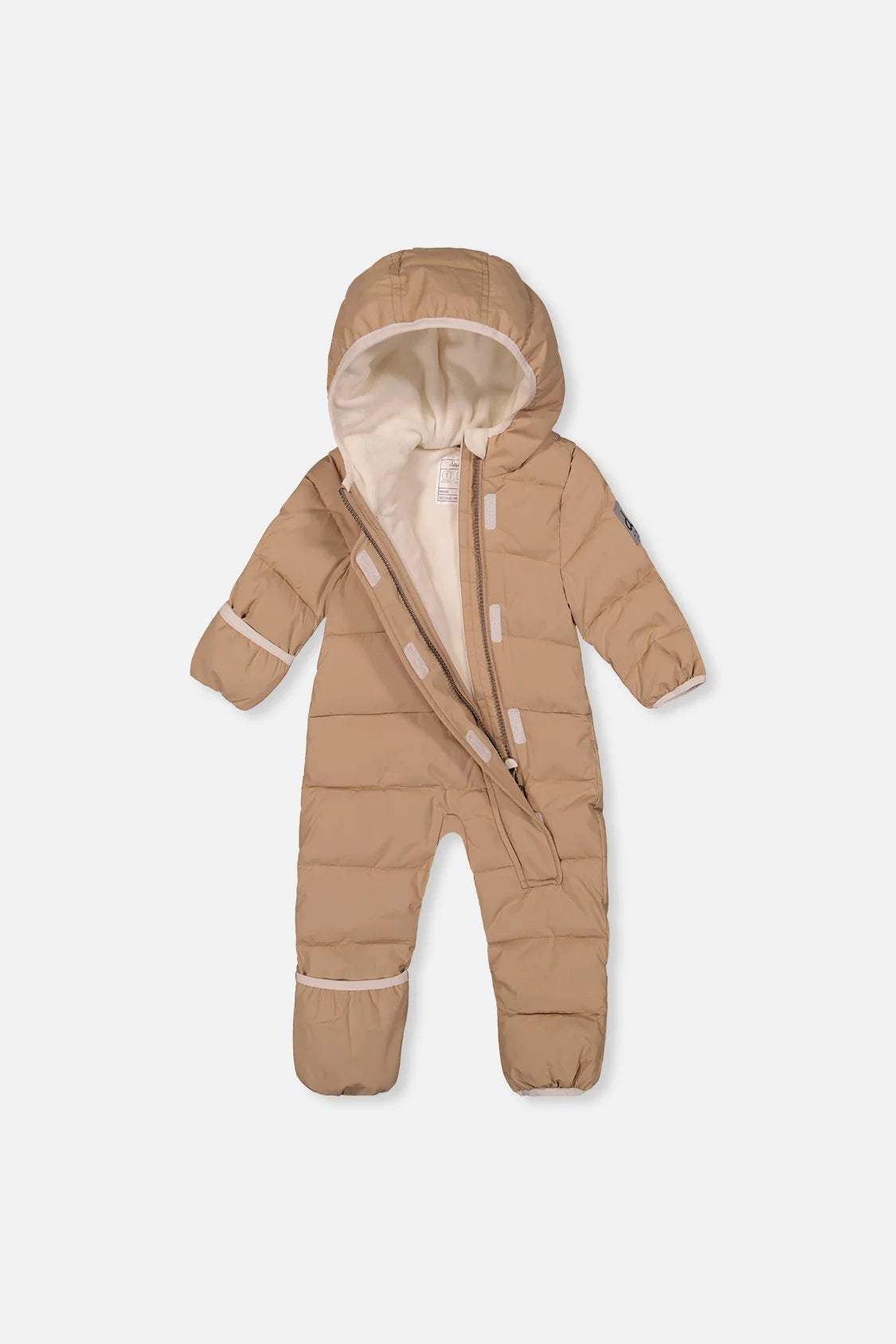 Deux Par Deux Beige Baby Cloud One Piece Snowsuit Adapted For Car Seats - Online Exclusive