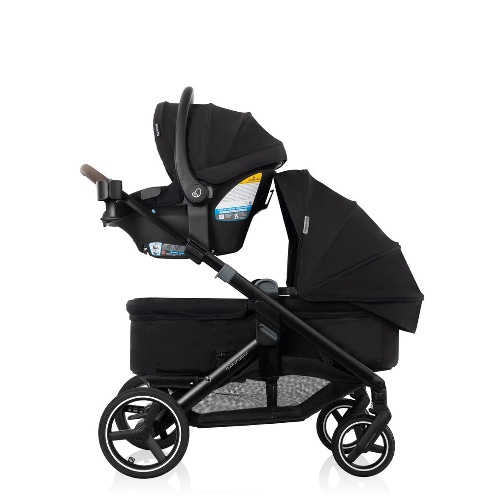 Evenflo Transformer Stroller-Wagon Travel System (core) - Pitch Black - Online Exclusive