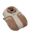 7AM Oat Cacao CAR SEAT COCOON • BENJI APPLIQUÉ - Online Exclusive