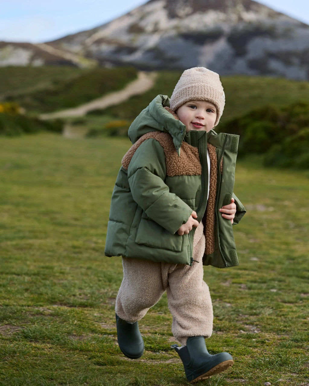 7AM Woodland Cacao PUFFER JACKET • BENJI APPLIQUÉ - Online Exclusive
