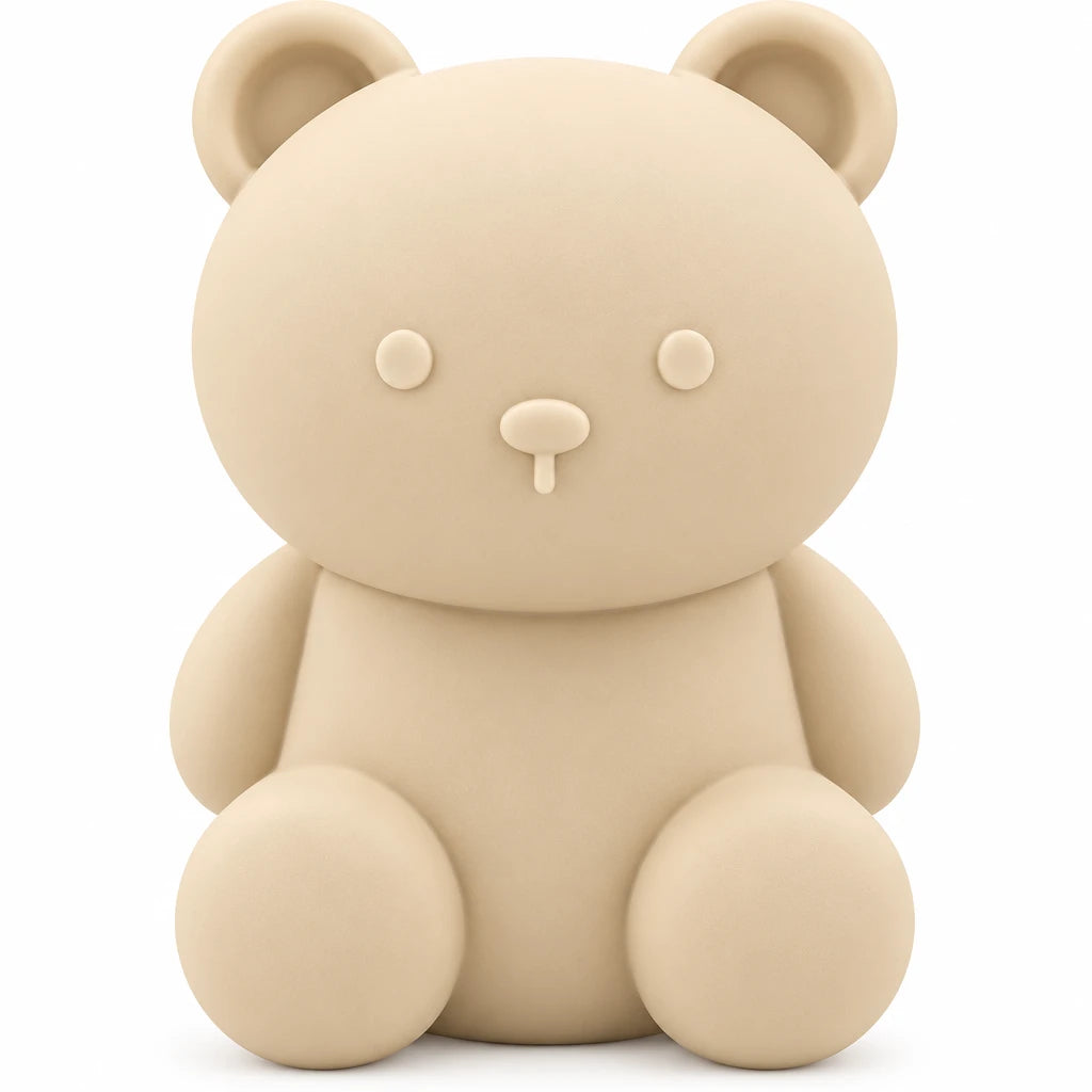 Milly Stone Silicone Tooth Brush Holder Bear Vanilla