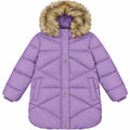 Deux Par Deux Long Winter Puffer Coat Violet - Online Exclusive