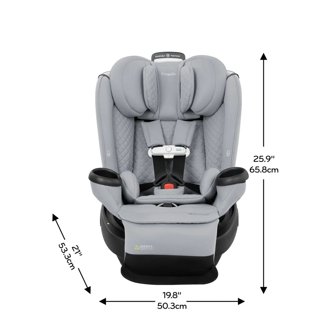 Evenflo GOLD Revolve360 Extend All-In-One  Rotational Car Seat w/Sensorsafe -  Quartz - Online Exclusive