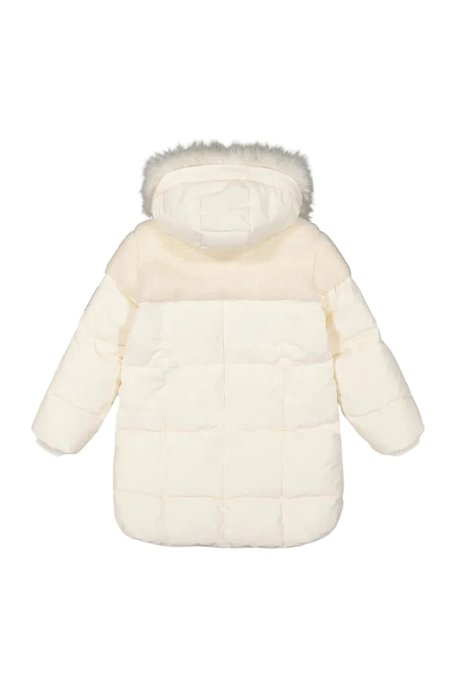 Deux Par Deux Long Winter Puffer Coat Off-White - Online Exclusive