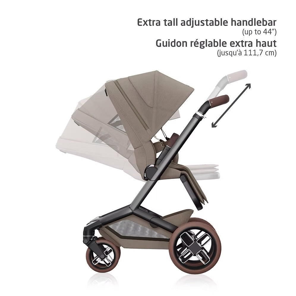 Fame Stroller & Mico Luxe+ Car Seat Travel System - Twillic Truffle - Online Exclusive