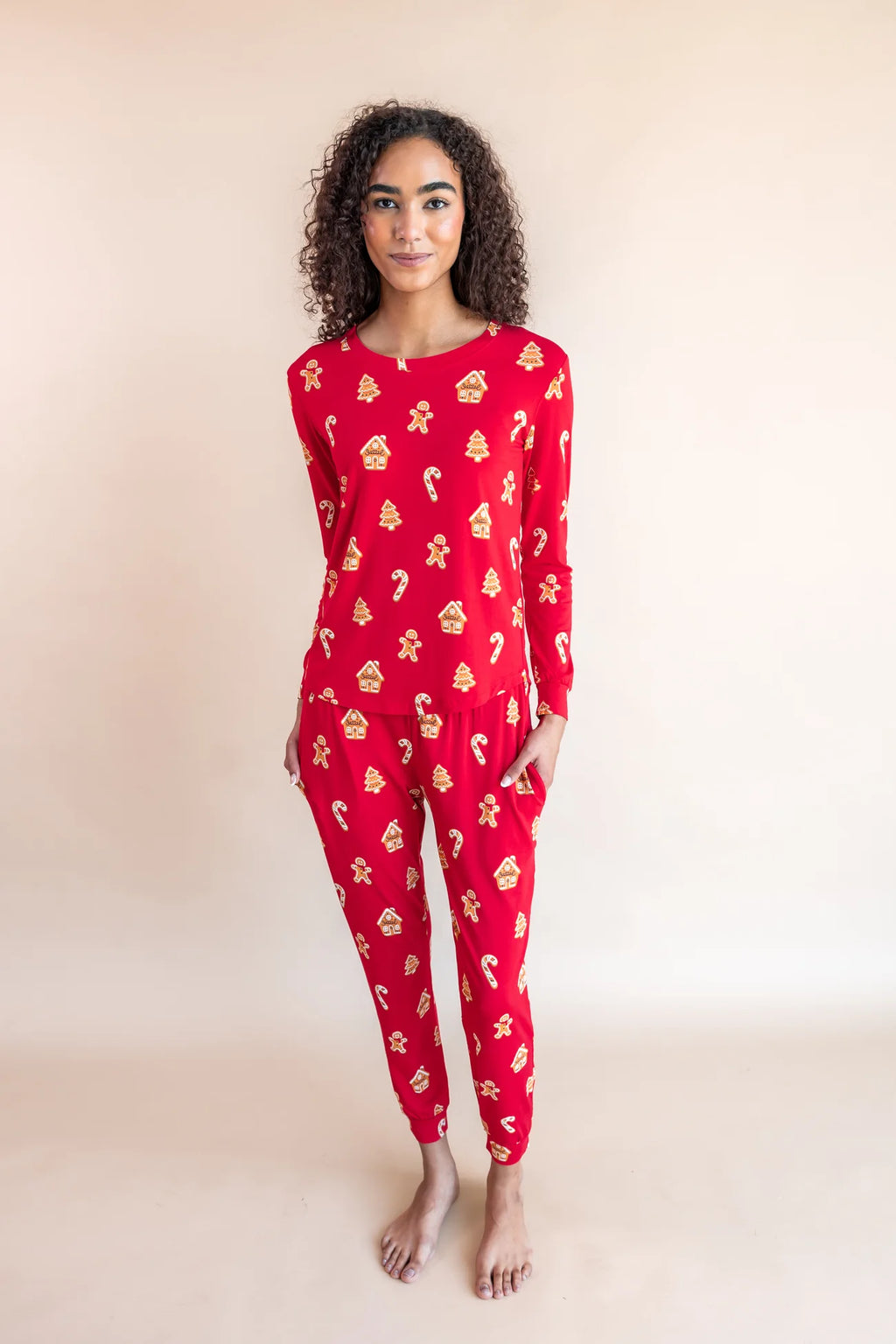 Kyte Women’s Jogger  Pajama Set in Gingerbread