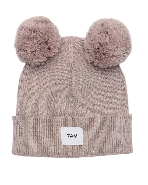 7AM Ash Rose Pom Pom Beanie - Online Exclusive