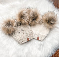 Lakeside Knit Co Knit Hat Double Pom Ivory