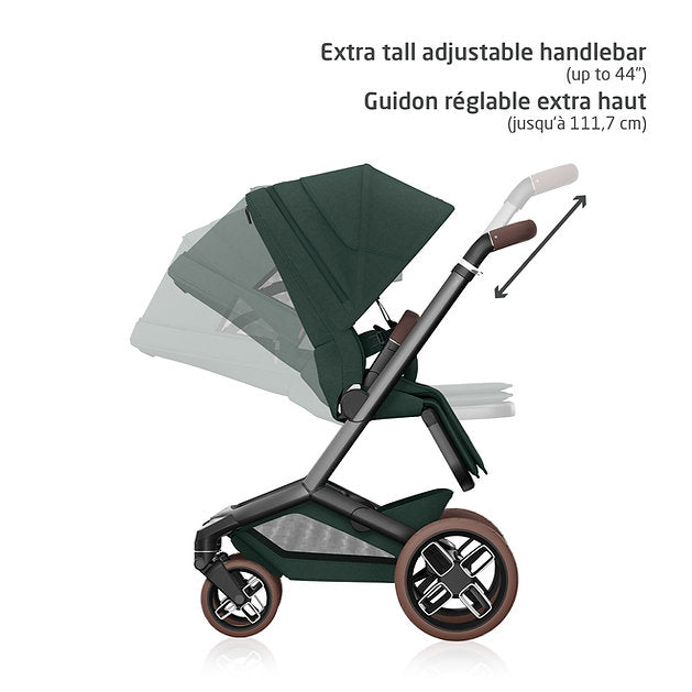 Fame Stroller & Mico Luxe+ Car Seat Travel System - Twillic Green - Online Exclusive