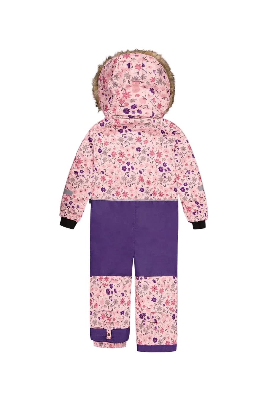 Deux Par Deux Kids One Piece Play Snowsuit Pink Mini Flower Print - Online Exclusive