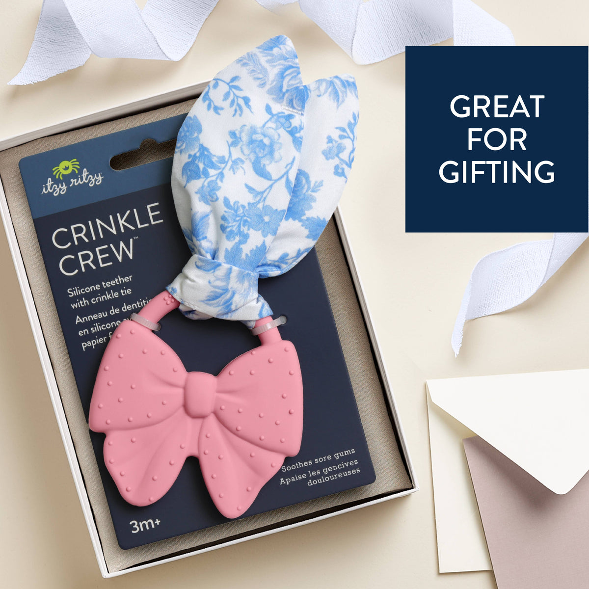 Itzy Ritzy Crinkle Crew™ Pink Bow