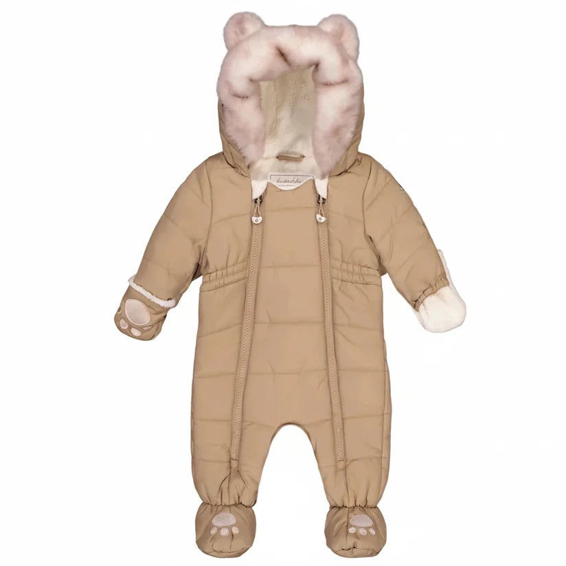 Deux Par Deux Baby One Piece Snowsuit For Car Seats Taupe - Online Exclusive