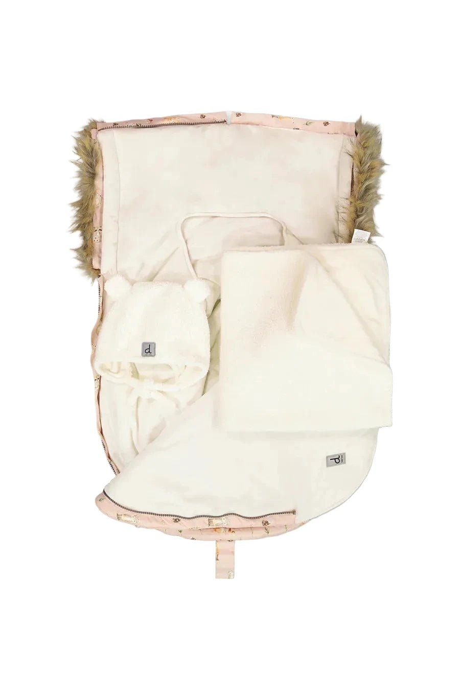 Deux Par Deux Bunting Bag For Car Seats & Strollers Pink Animal Print - Online Exclusive