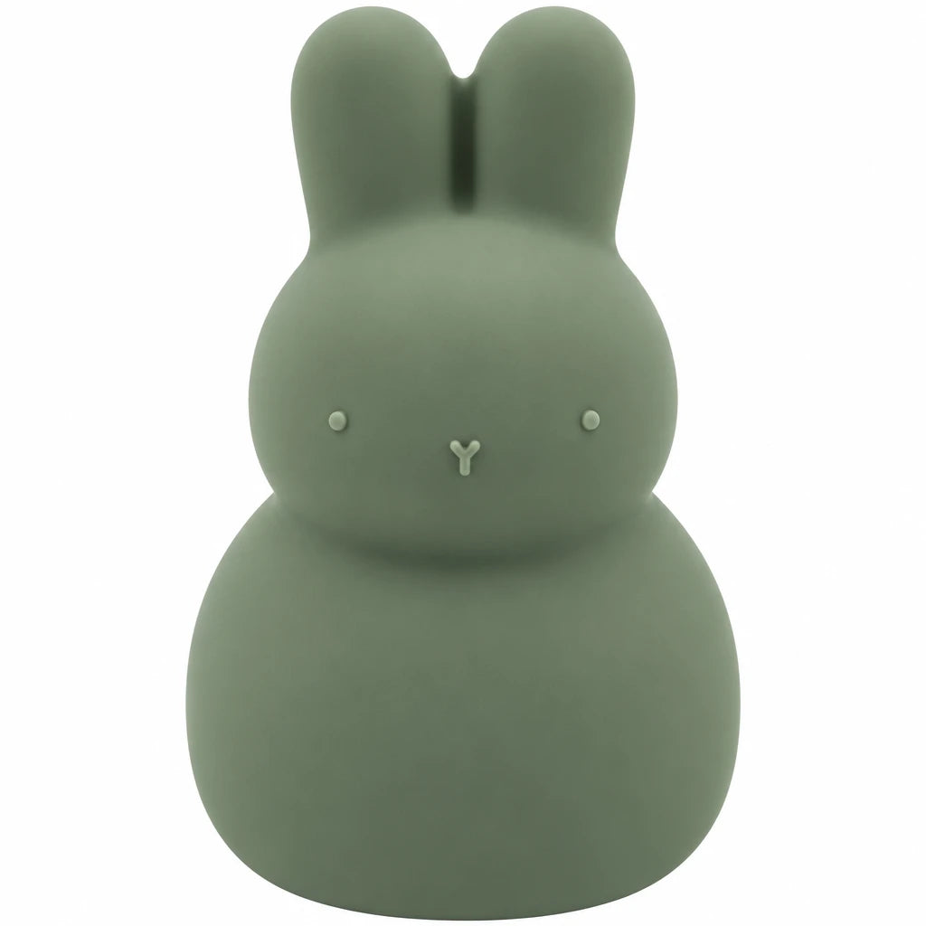 Milly Stone Silicone Piggy Bank Bunny Sage Green