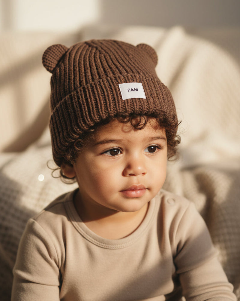 7AM Brown BEAR BEANIE • CHUNKY - Online Exclusive