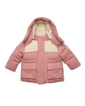 7AM Rose Dawn Ecru PUFFER JACKET • BENJI APPLIQUÉ - Online Exclusive