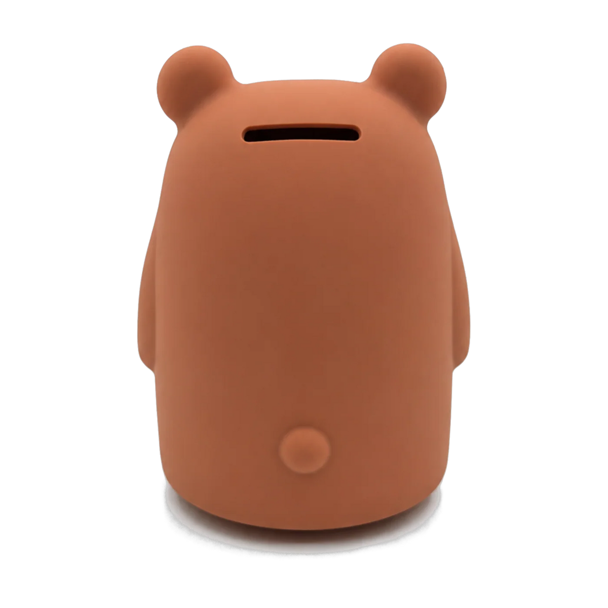 Milly Stone Silicone Piggy Bank Bear Warm Cocoa