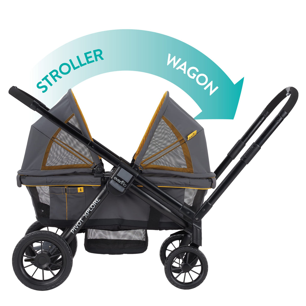 Evenflo Pivot Xplore All Terrain Stroller Wagon - Adventurer Gray - Online Exclusive
