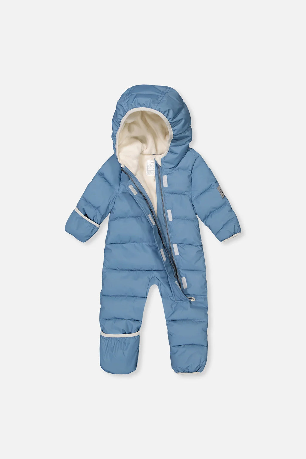 Deux Par Deux Blue Grey Baby Cloud One Piece Snowsuit Adapted For Car Seats - Online Exclusive